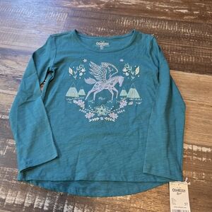 OshKosh B'gosh Teal Pegasus Long Sleeve Tee